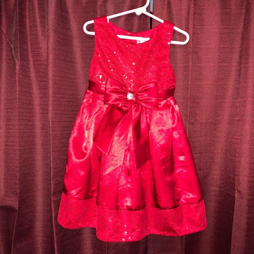 Red sequin girls dress in size 5 by Youngland